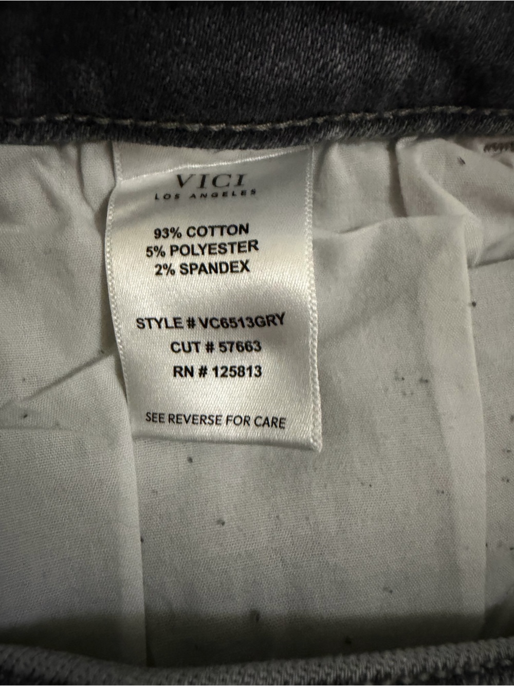 VICI Washed Gray High-Rise Jeans with Cuff - Picture 5 of 8